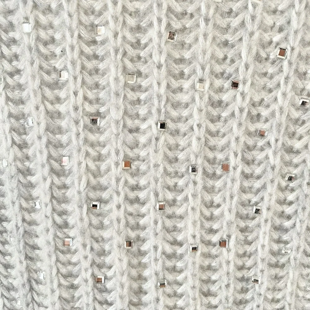 WHBM Sparkly Mirror Sequin Embellished Sweater - Picture 6 of 13